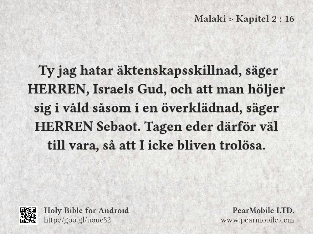 Malaki, Kapitel 2:16